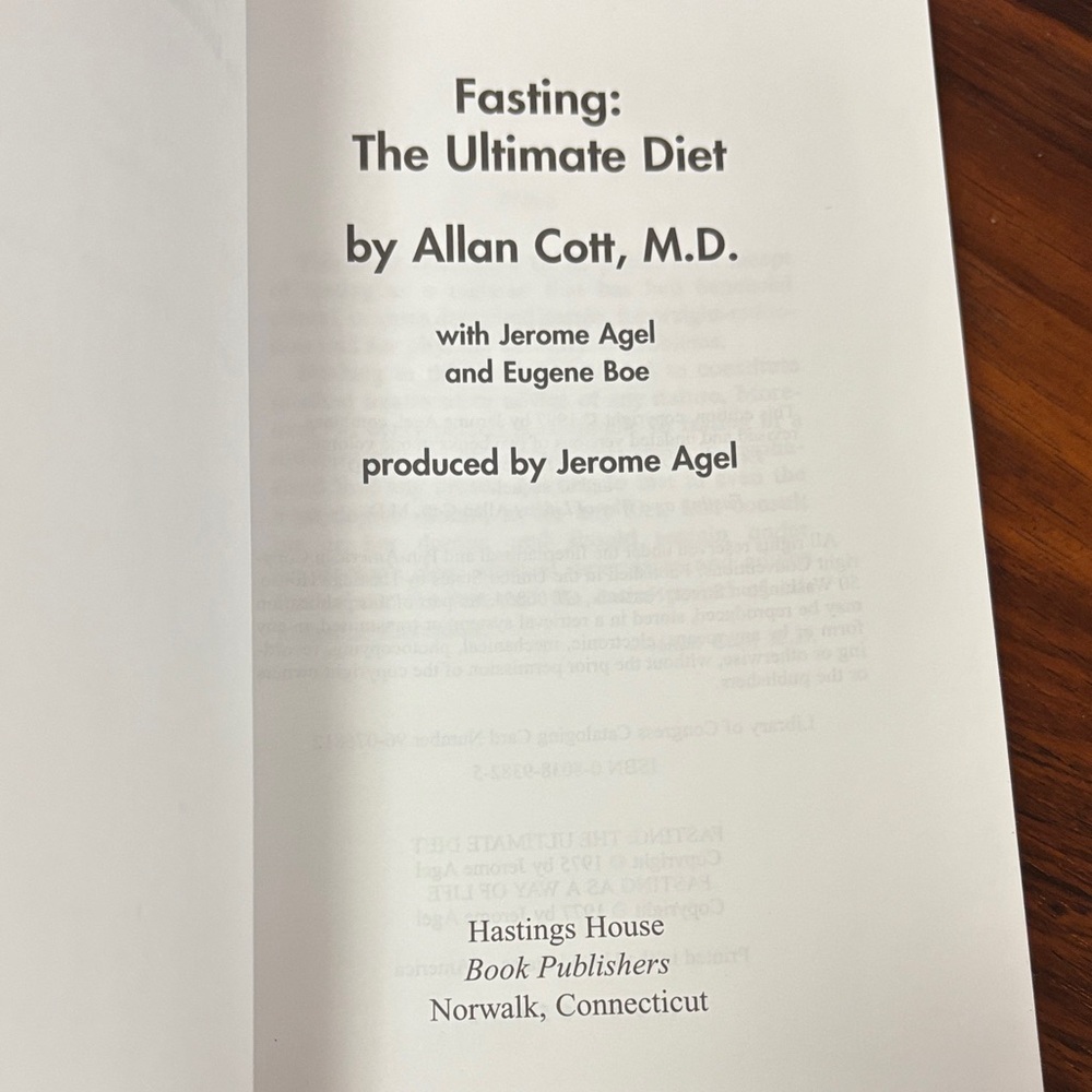 Fasting: The Ultimate Diet Book by Alan Cott, M.D. - Borders Bookmark 1998 - Picture 2 of 9